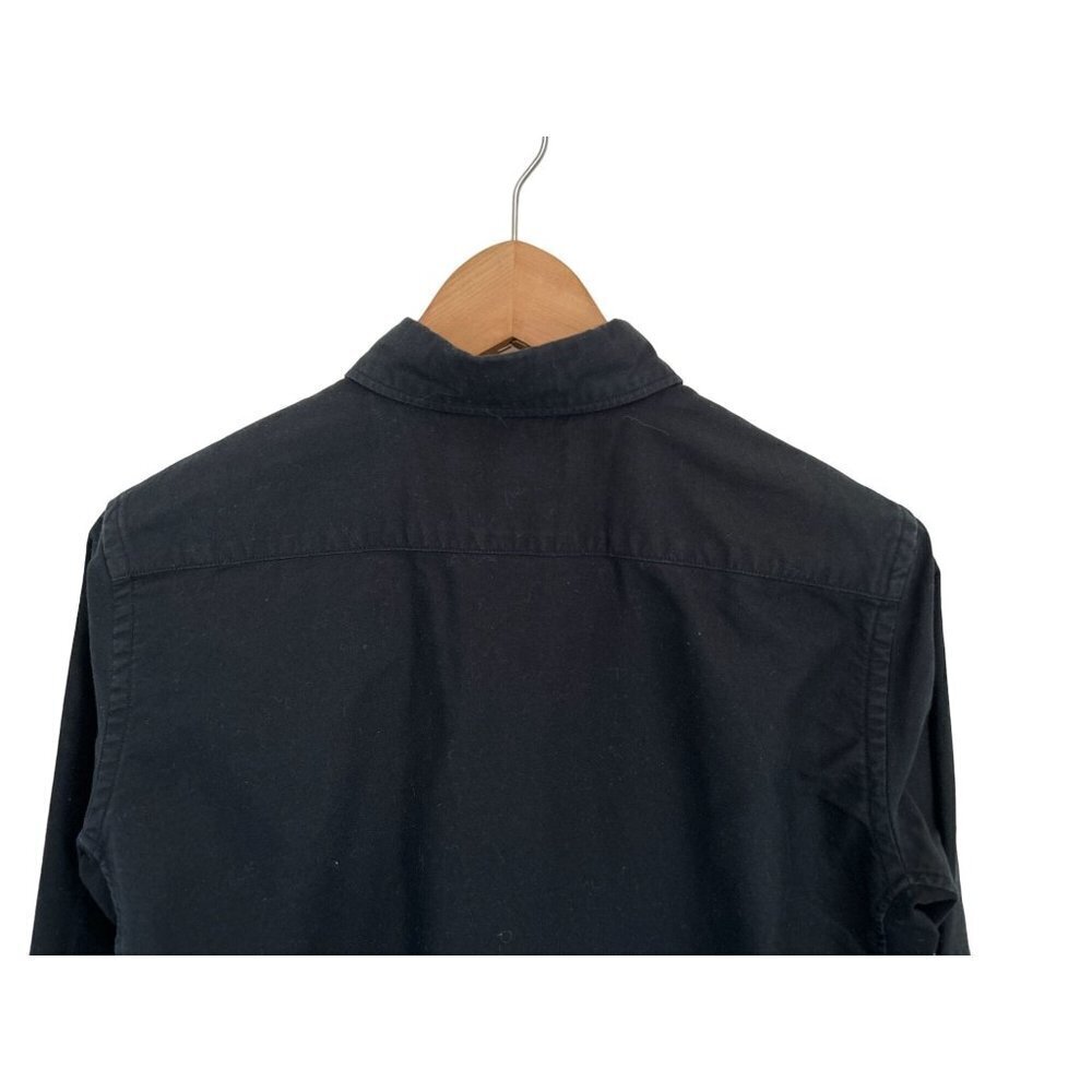 Jun Hashimoto Casual Shirt Cotton Black Ribbed Underarm Inserts Size Small View 4